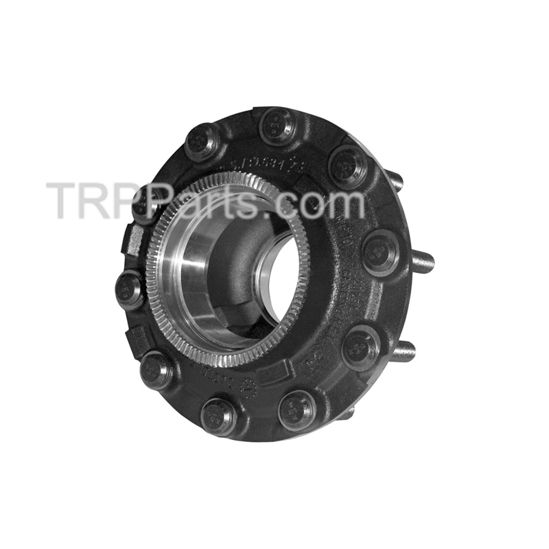 hub assembly - 3t is stud standout for dual steel wheels - hub/cup/stud/abs sub-assy - tn trailer application image 1