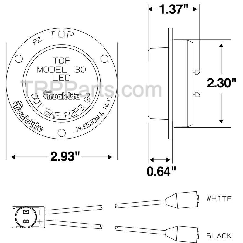 kit-light led mkr/cl red 2/3dio w/ f&p image 5