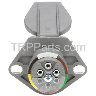receptacle-fmnt 7way 2holeflg solid pins image 2