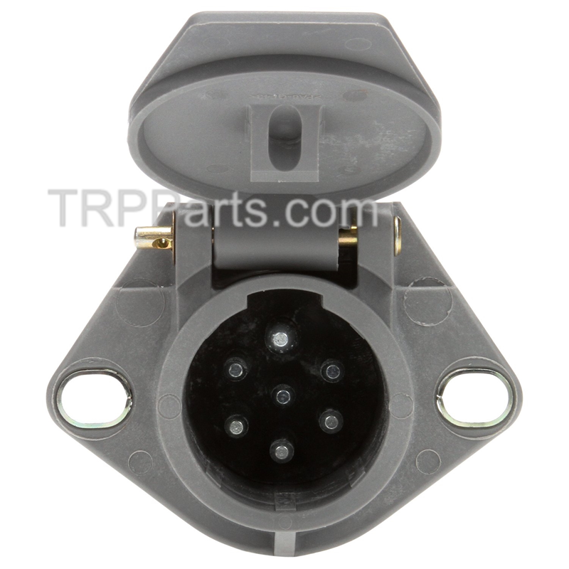 receptacle-fmnt 7way 2holeflg solid pins image 1
