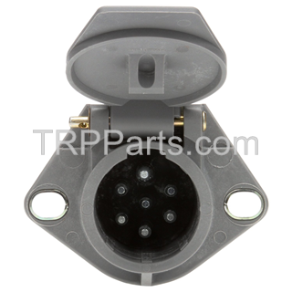 receptacle-fmnt 7way 2holeflg solid pins