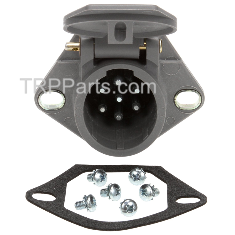 receptacle-fmnt 7way 2holeflg solid pins image 3