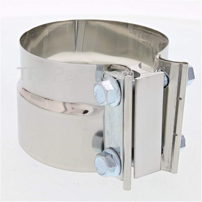 exhaust clamp - wb preformed 4" stainless steel polished image 1