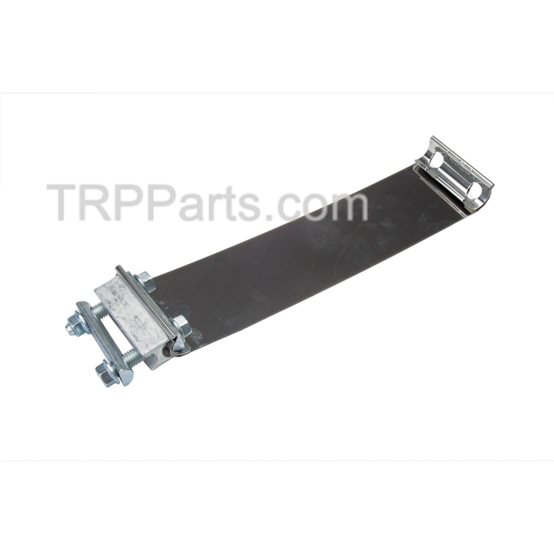 exhaust clamp - wb flat band 5" stainless steel polished image 1