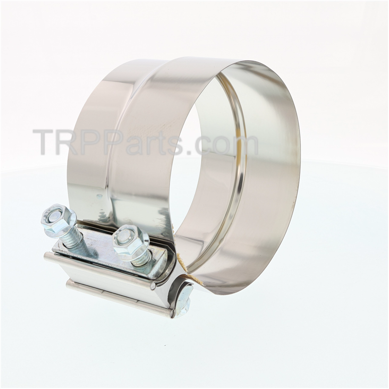 exhaust clamp - wb preformed 5" stainless steel with gasket image 1
