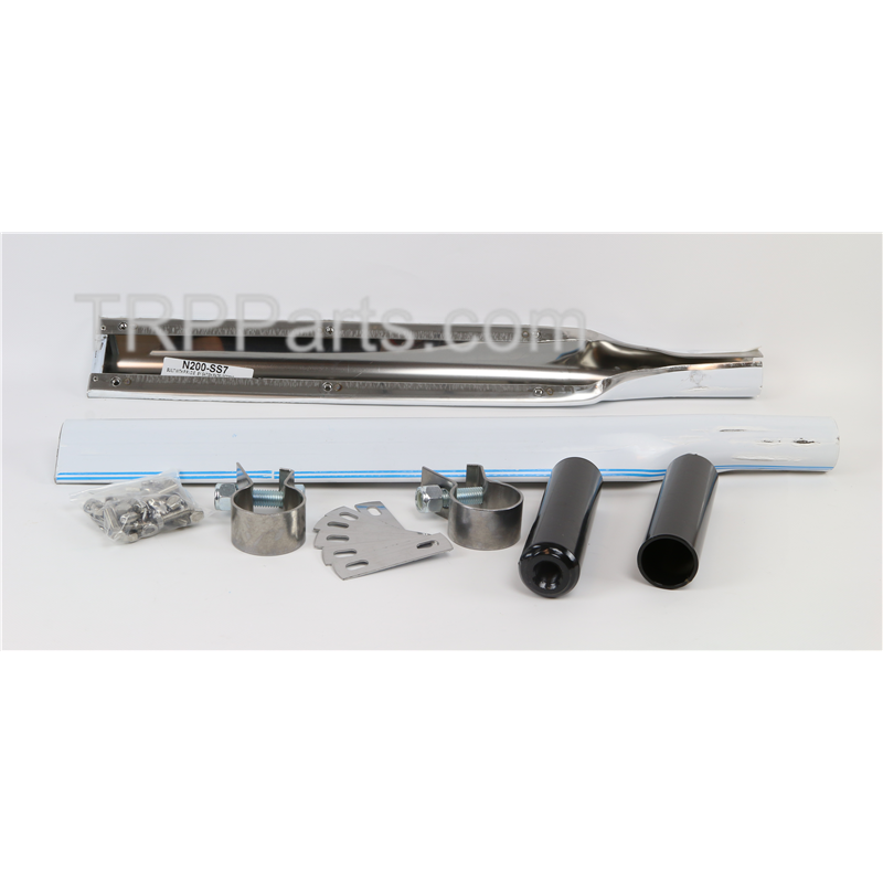 half tandem fender - side mount kit - stainless steel - without center or rear brackets image 1