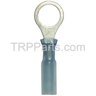 Image of wire ring terminal - heat shrink - 3/8 16-14 gauge