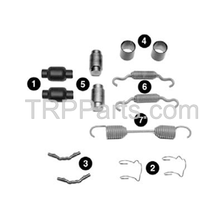 meritor q plus front steer axle with heavy duty spring hardware kit - 15" - for meritor steer axle. services 1 brake.