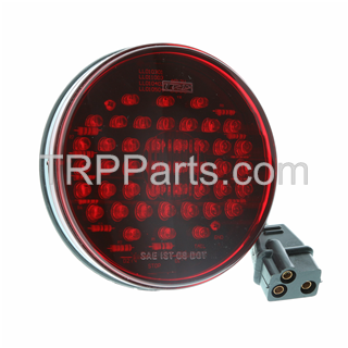 Image of led - stop/turn/tail lamp - diode color: red - lens: red - mounting style: grommet - size: 4" - diodes: 44