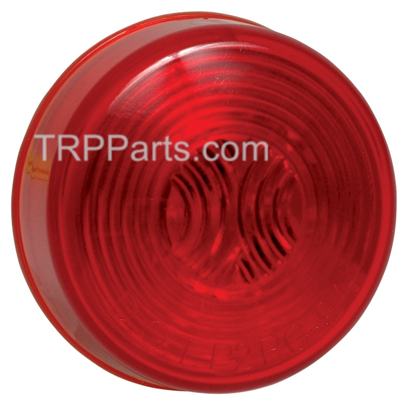 led marker lamp - 2" - red - round - 9 led image 1
