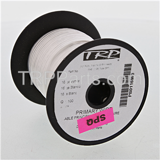 Image of wire spool - 16 gauge - 100' - white